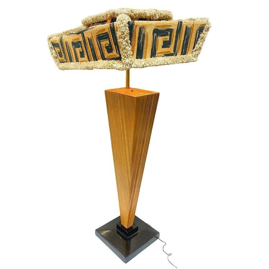 Mid-century Sculptural Combed Wood Floor Lamp in the Style of Paul Frankl - 2