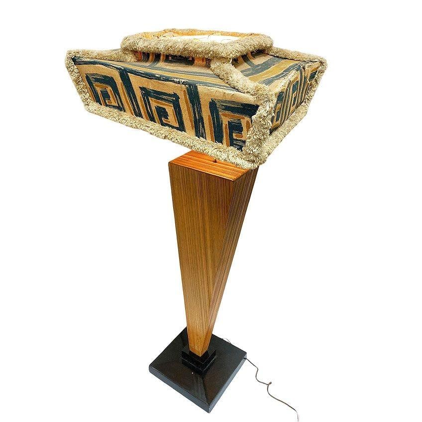 Mid-century Sculptural Combed Wood Floor Lamp in the Style of Paul Frankl - 3