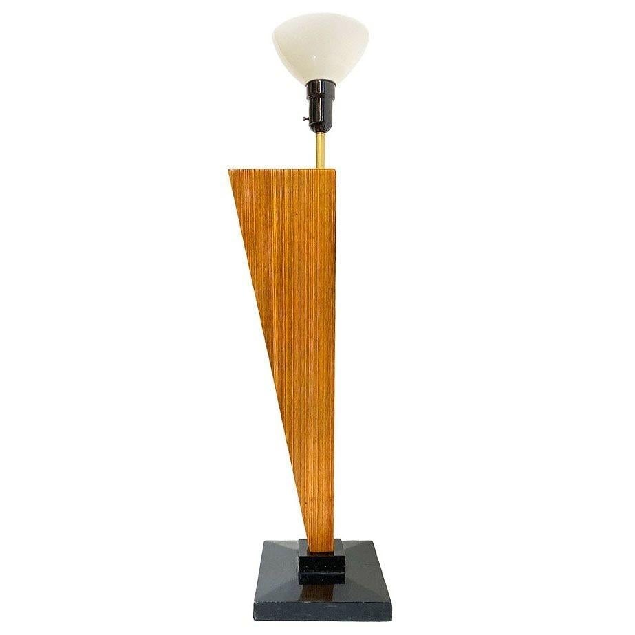 Mid-century Sculptural Combed Wood Floor Lamp in the Style of Paul Frankl - 5