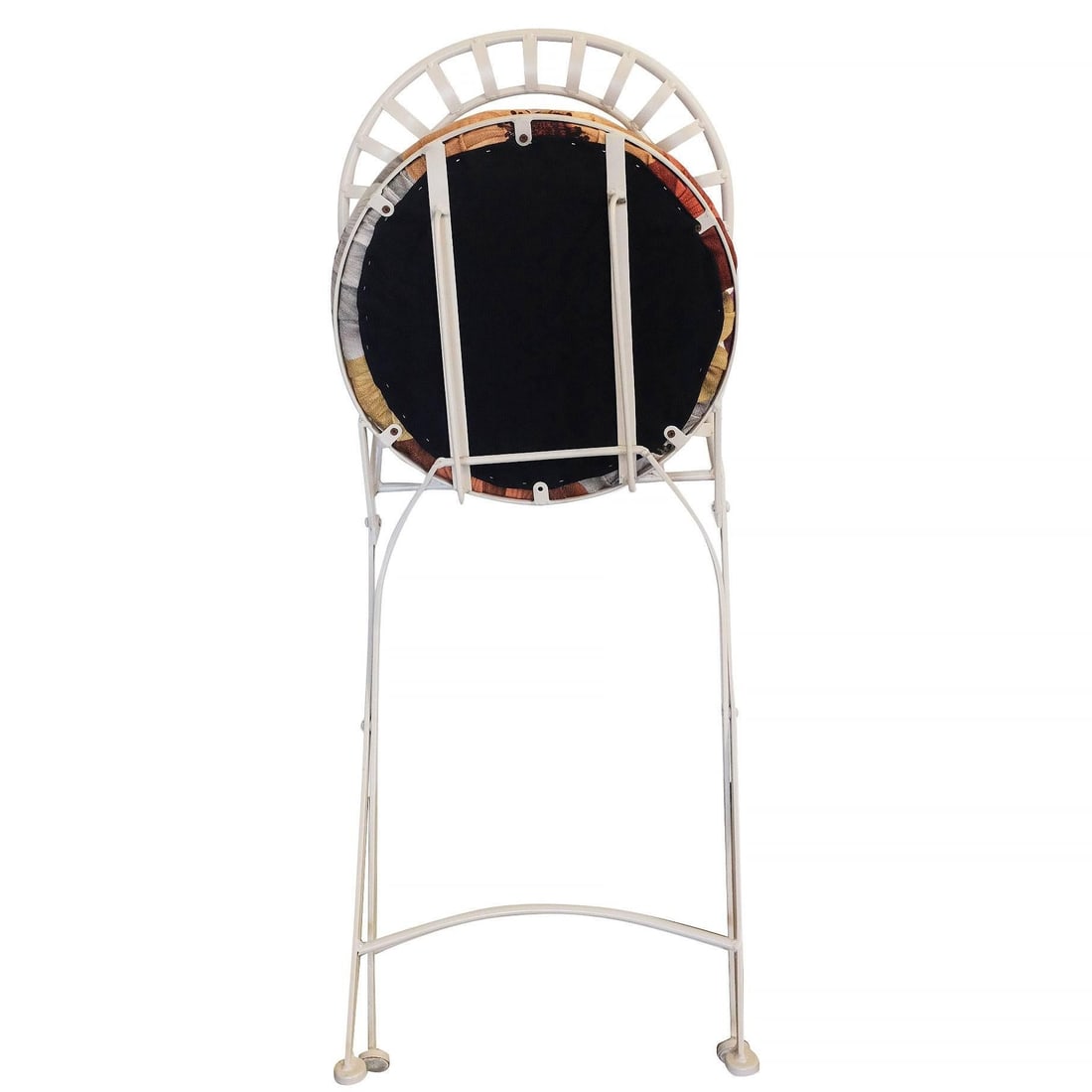 Scrolling Cast Iron Folding Patio Outdoor Chair, Pair - 6