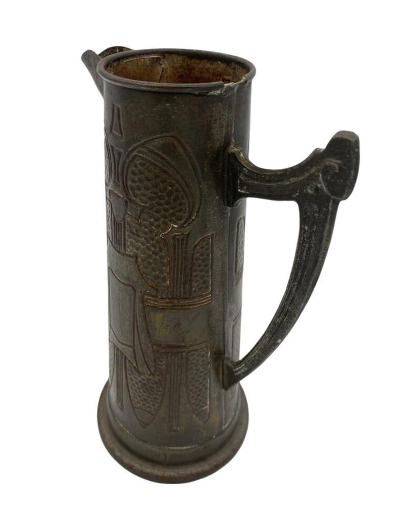 Late Victorian Austrian Bronze Art Nouveau Pitcher - 5