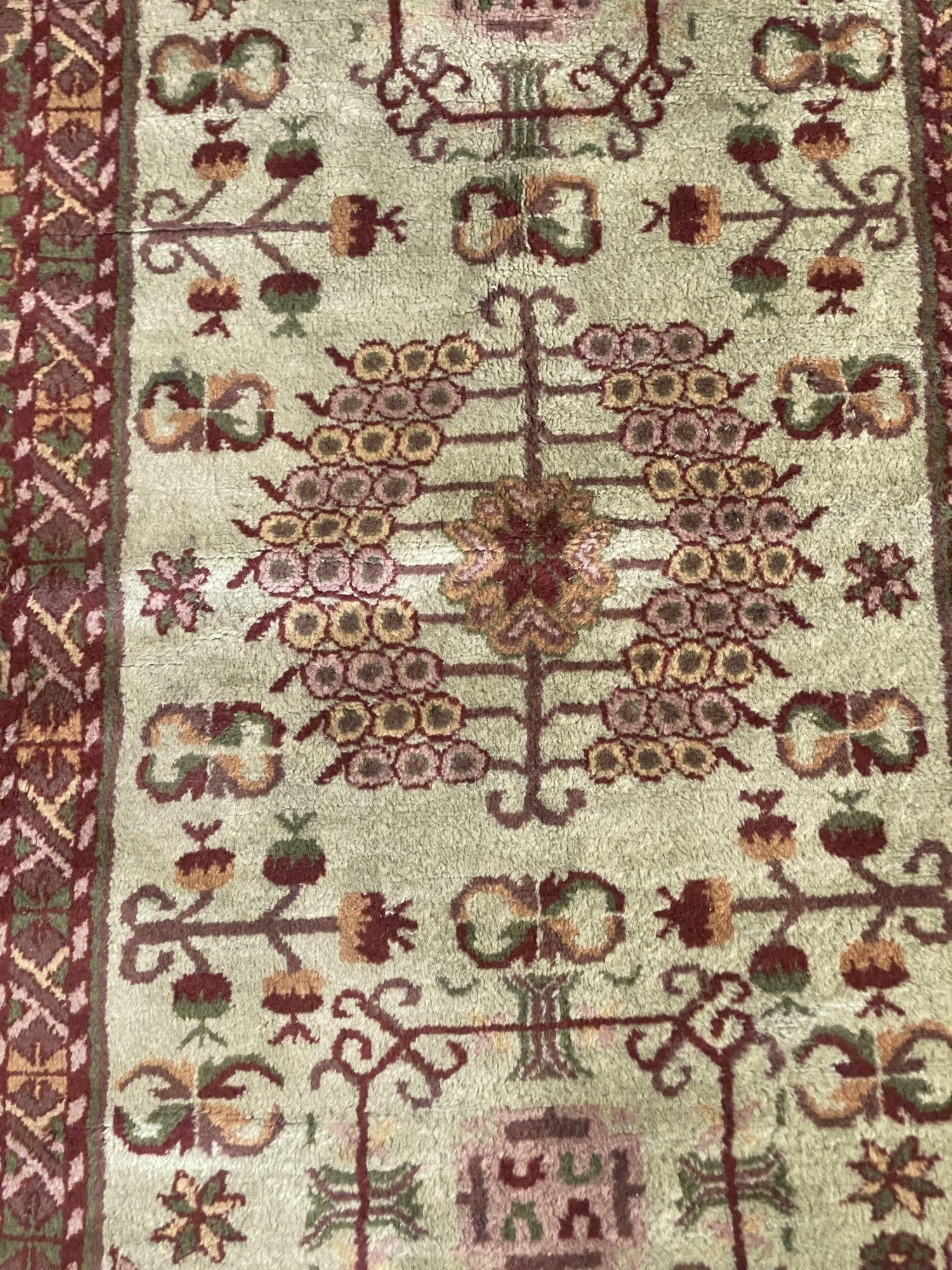 Post War Persian Style Runner Hand Loom 1950s Rug Runner - 15