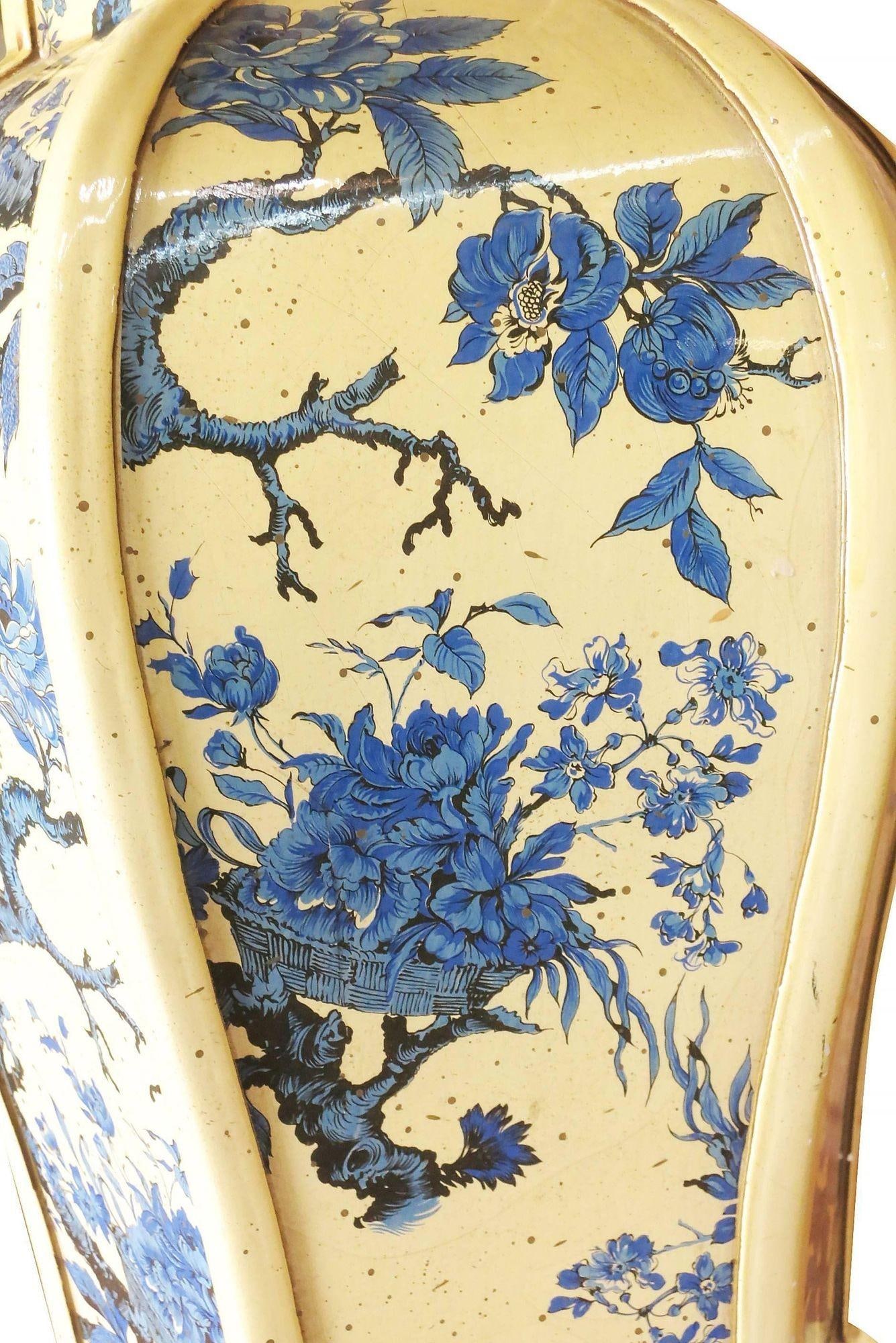 James Mont Style Enamel Asian Inspired Midcentury Lamp Pair - 19