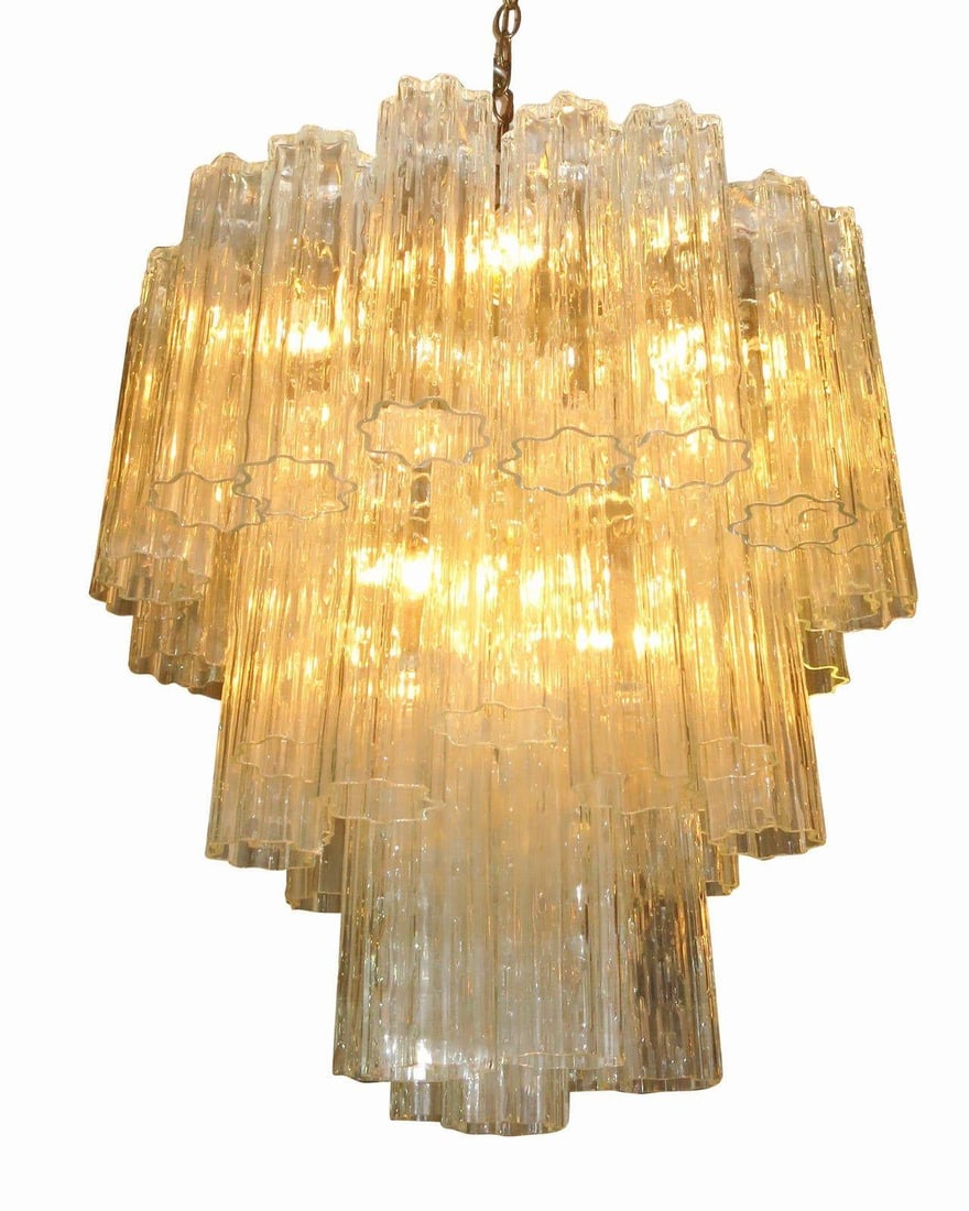 Murano Glass Tronchi Pendant Chandelier by Venini - 10