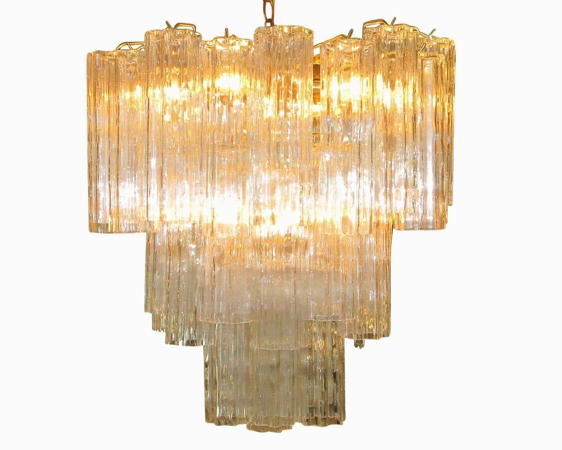 Murano Glass Tronchi Pendant Chandelier by Venini - 8