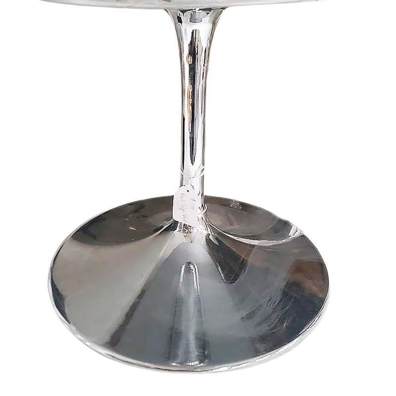 Knoll "Tulip" Chrome Stool by Eero Saarinen W/ Zebra Seat, Pair - 6