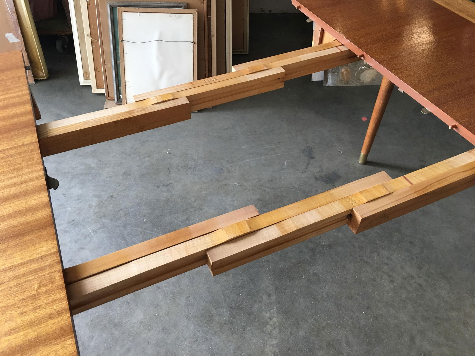 Brown Saltman Mahogany Extendable Dining Table by John Keal - 12