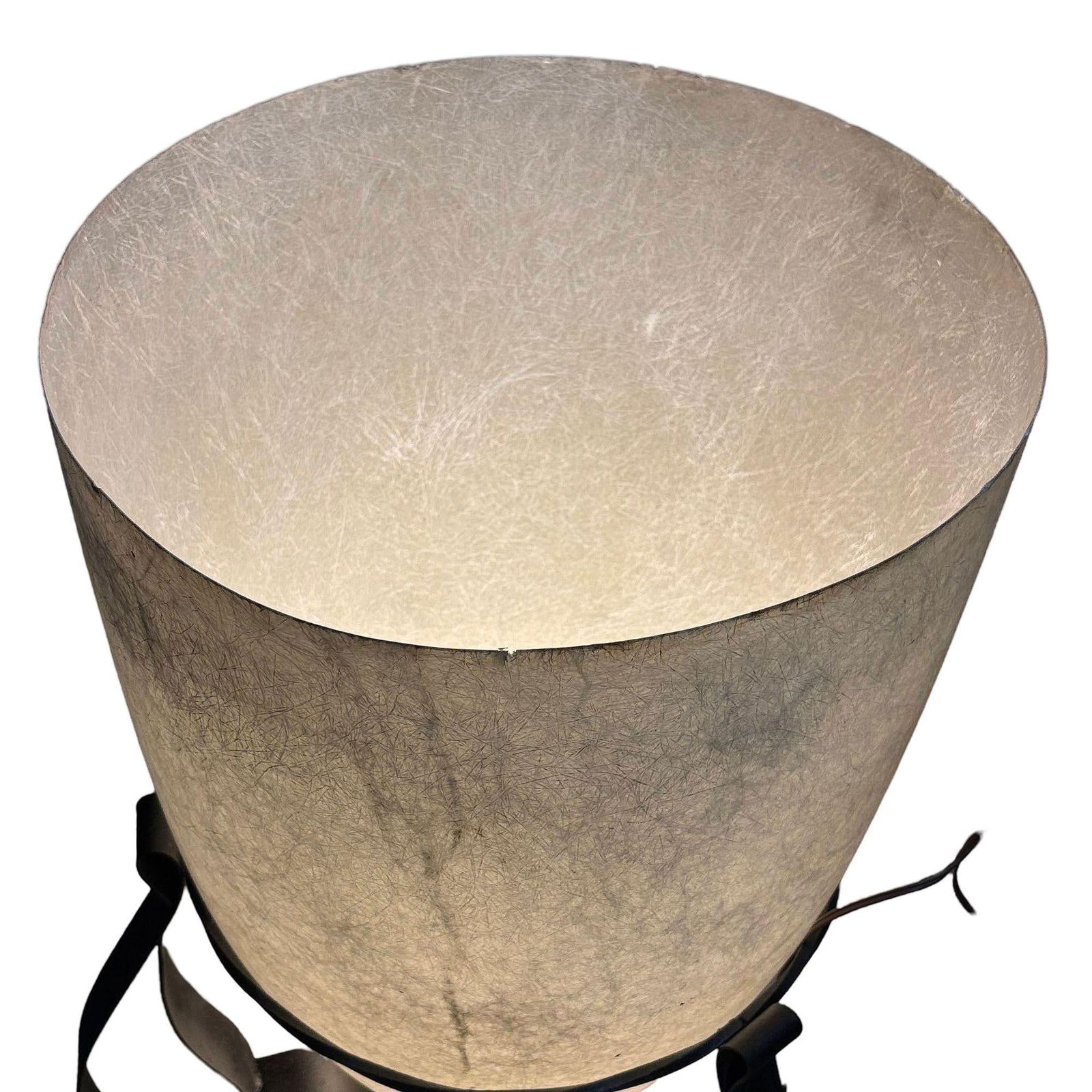 Large 2' 4" Mid Century Fiberglass Cone Shade Spanish Colonial Lamp - 3