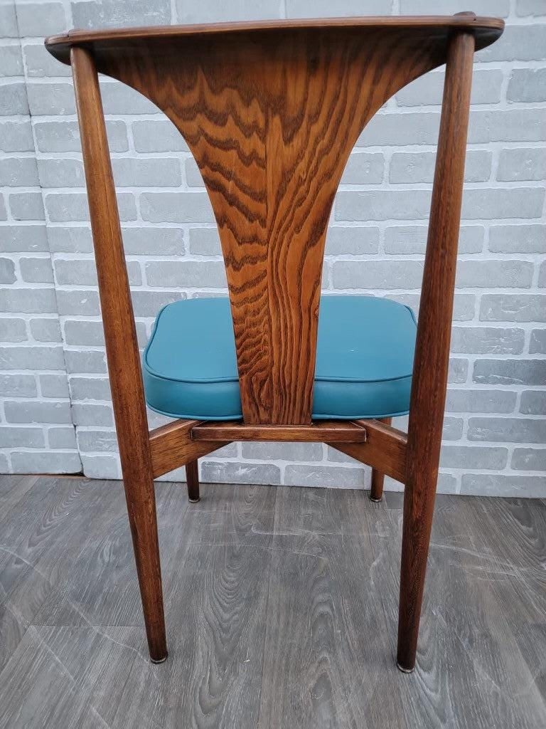 Mid Century Modern Lawrence Peabody Dining Chair Newly Reupholstered In Leather - Set of 6 - 5