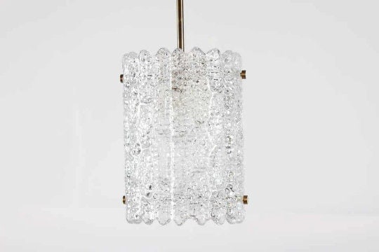Mid Century Modern Crystal Pendant Lights by Carl Fagerlund for Orrefors - Pair - 7
