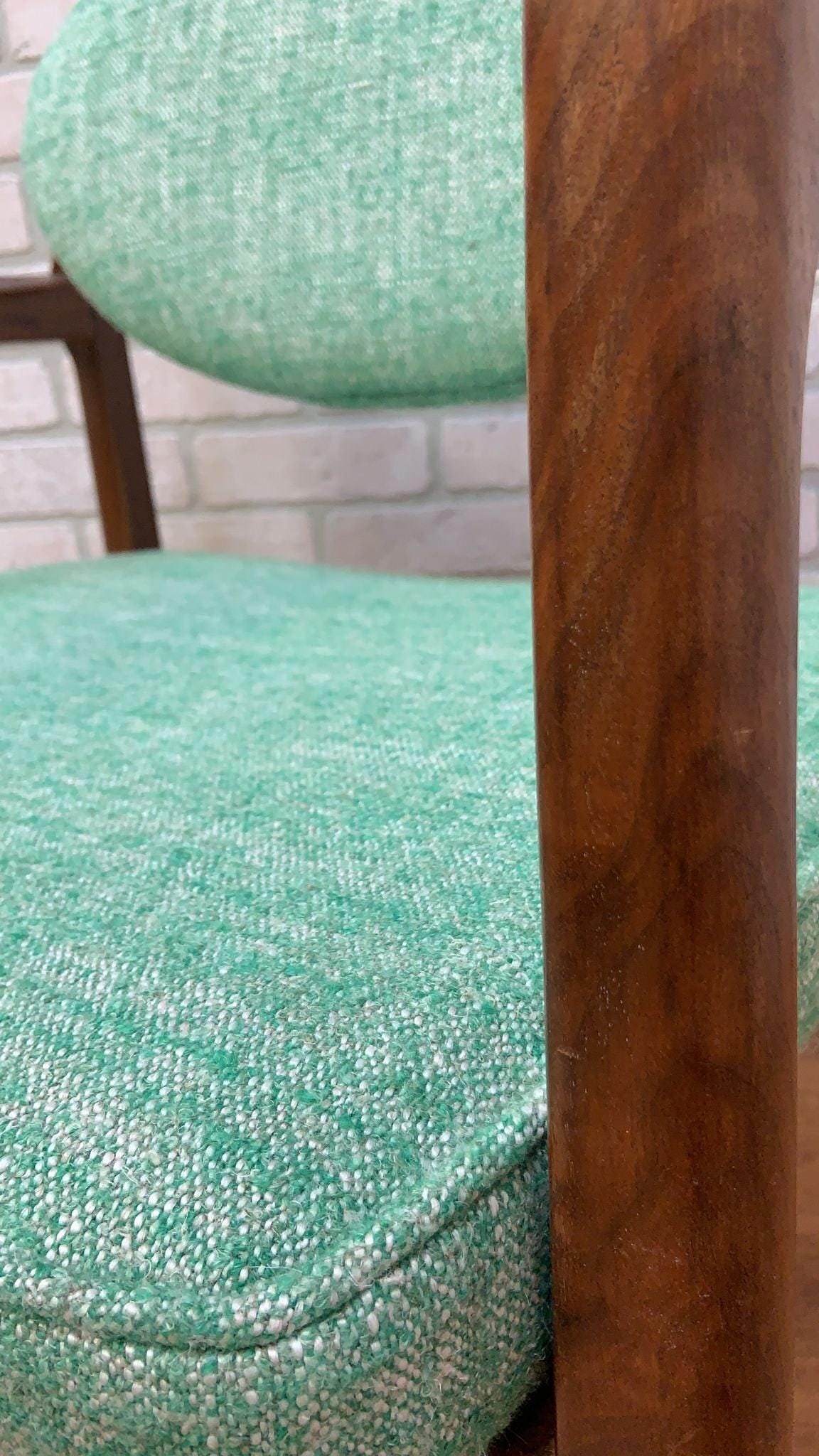 Mid Century Modern Oval Back Chairs by Jens Risom Newly Reupholstered - Pair - 3