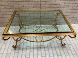 Rene Drouet Style Wrought Iron Coffee Table - 3