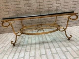 Rene Drouet Style Wrought Iron Coffee Table - 4
