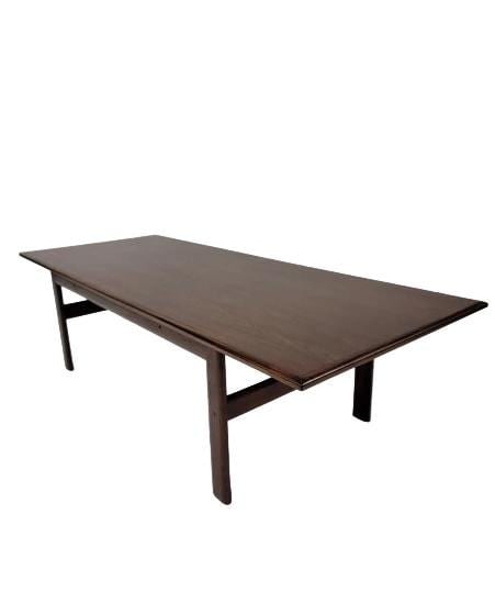 Mid Century Danish Rosewood Rectangular Surfboard Style Coffee Table - 2