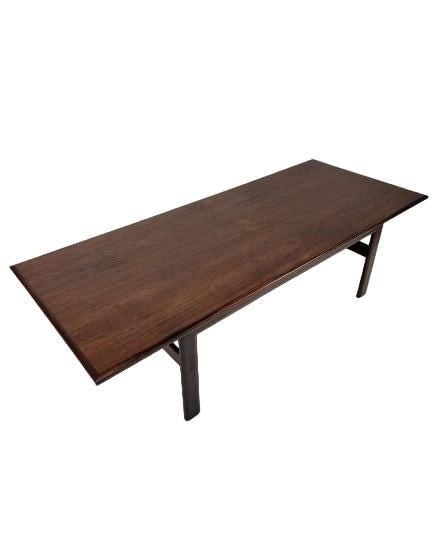 Mid Century Danish Rosewood Rectangular Surfboard Style Coffee Table - 3