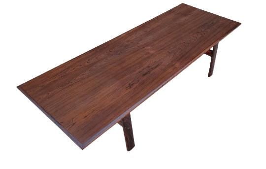 Mid Century Danish Rosewood Rectangular Surfboard Style Coffee Table - 6