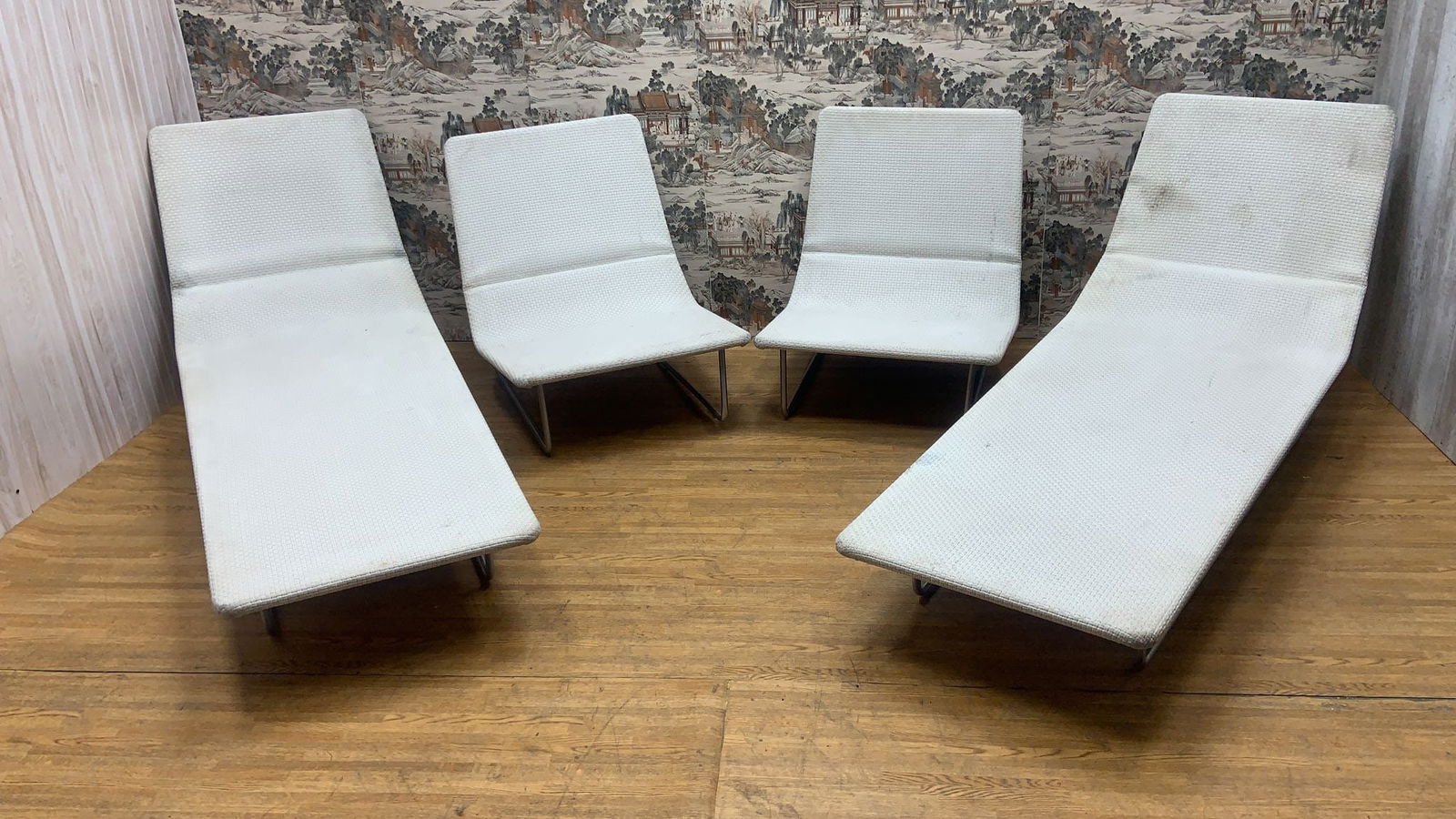 Italian Sun Lounger Chairs by Francesco Rota for Upholstery - Set of 4 (1 of 10)
