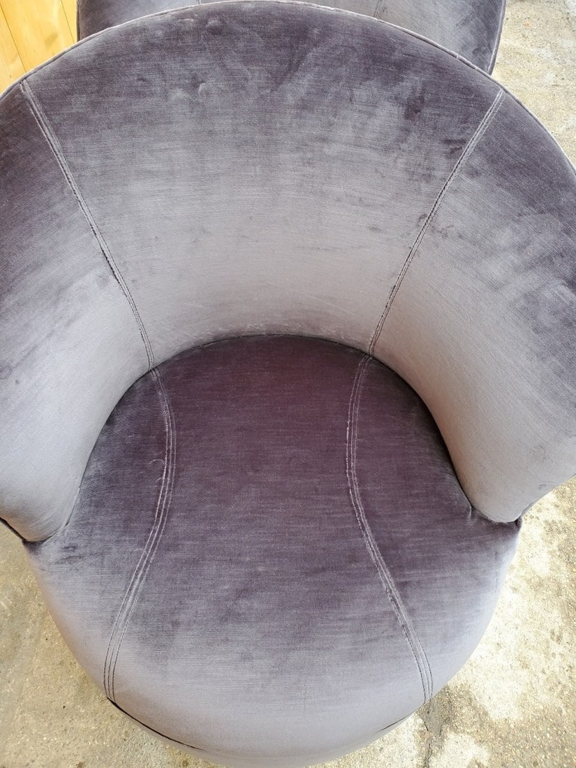 Mid Century Modern Barrel Back Chairs - Pair - 10