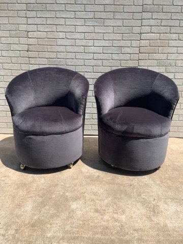 Mid Century Modern Barrel Back Chairs - Pair (1 of 10)