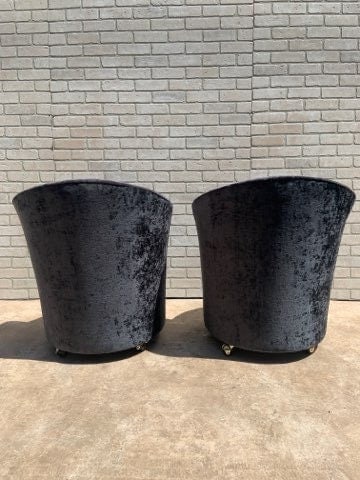 Mid Century Modern Barrel Back Chairs - Pair - 6