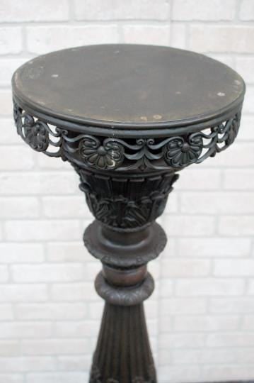 Antique Neoclassical Italian Bronze Torchiere Pedestal - 2