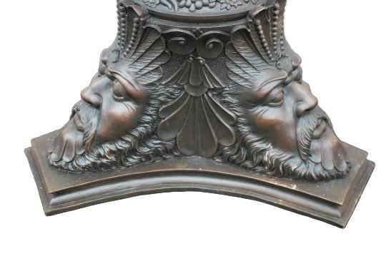 Antique Neoclassical Italian Bronze Torchiere Pedestal - 6