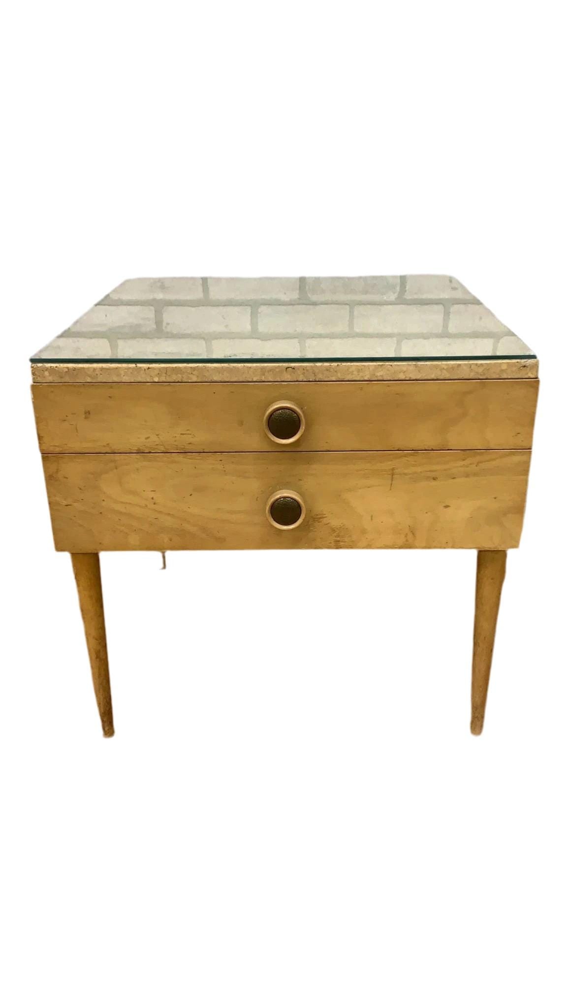 Mid Century Modern Paul Frankl for Johnson Furniture Cork End Table (1 of 7)