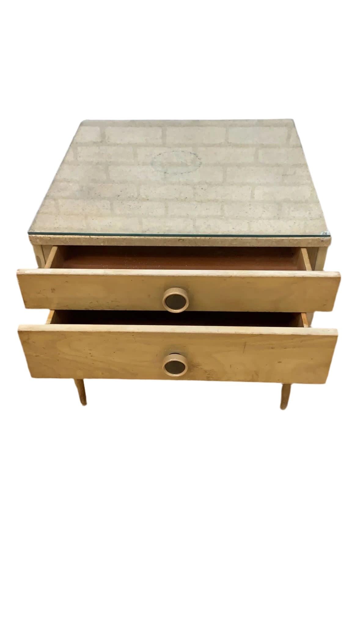 Mid Century Modern Paul Frankl for Johnson Furniture Cork End Table - 2