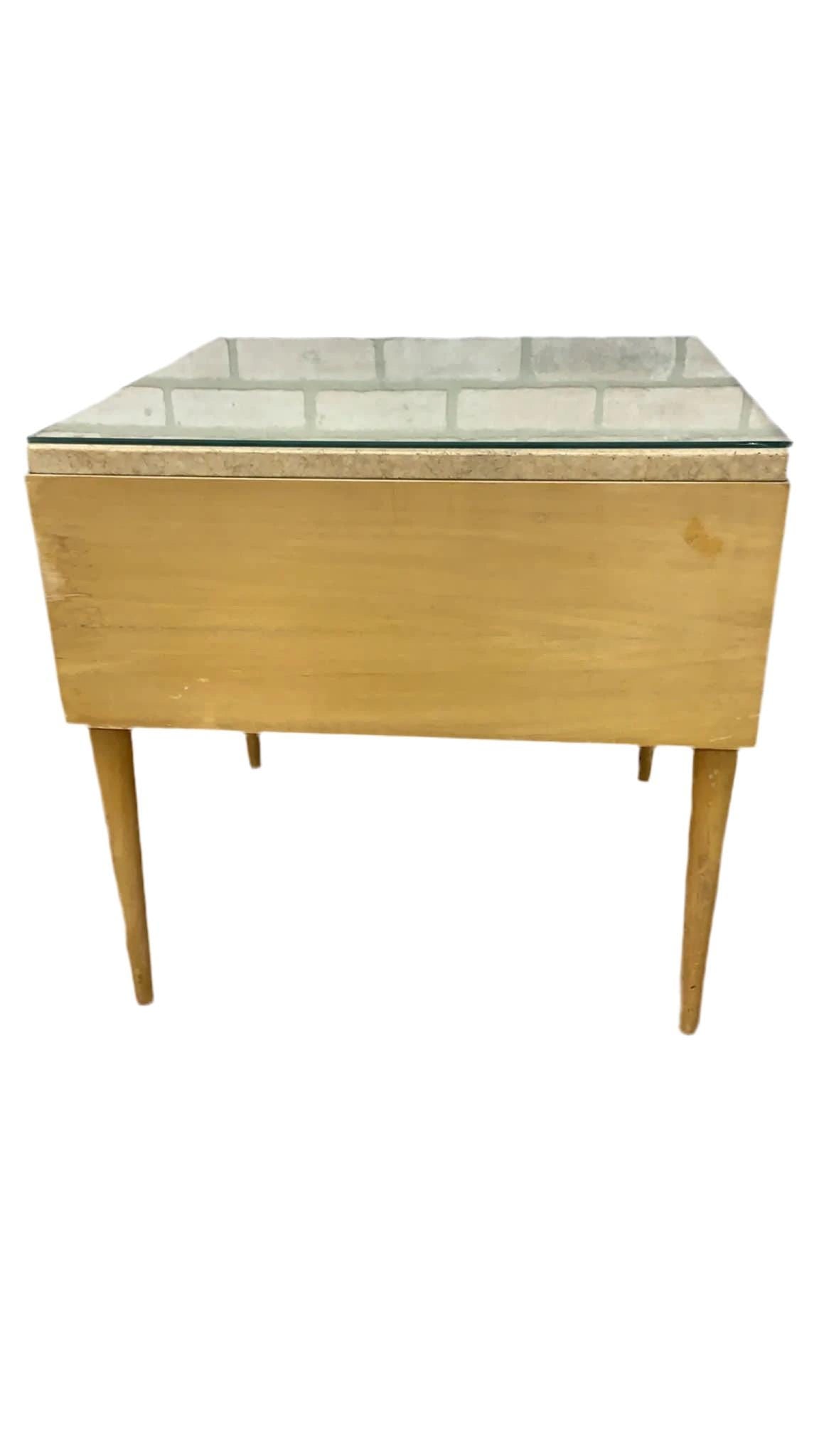 Mid Century Modern Paul Frankl for Johnson Furniture Cork End Table - 3