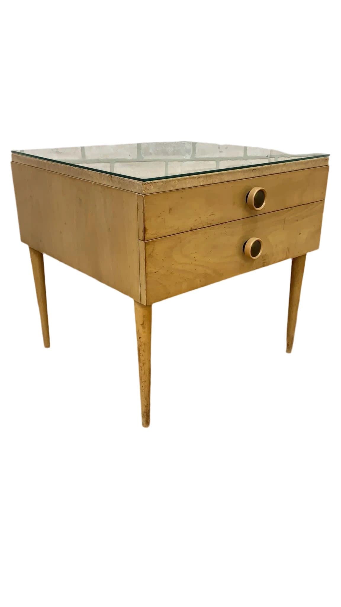 Mid Century Modern Paul Frankl for Johnson Furniture Cork End Table - 4