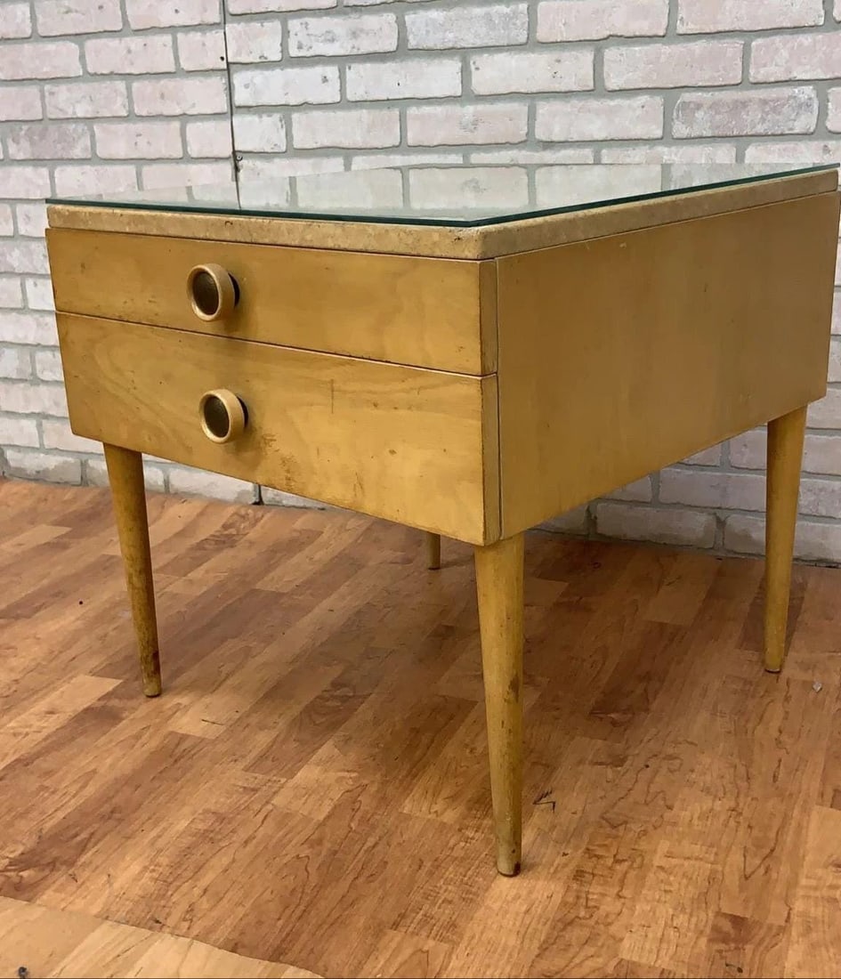 Mid Century Modern Paul Frankl for Johnson Furniture Cork End Table - 6