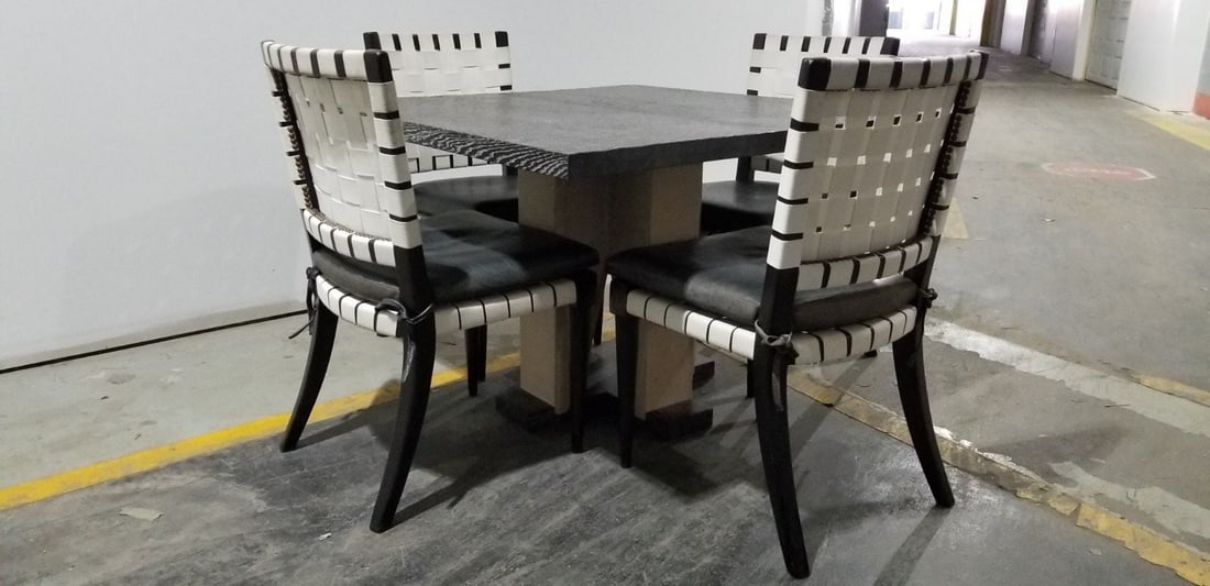 Mid Century Modern Vicente Wolf for Niedermaier Sculptural Dining Table and Chairs - 4