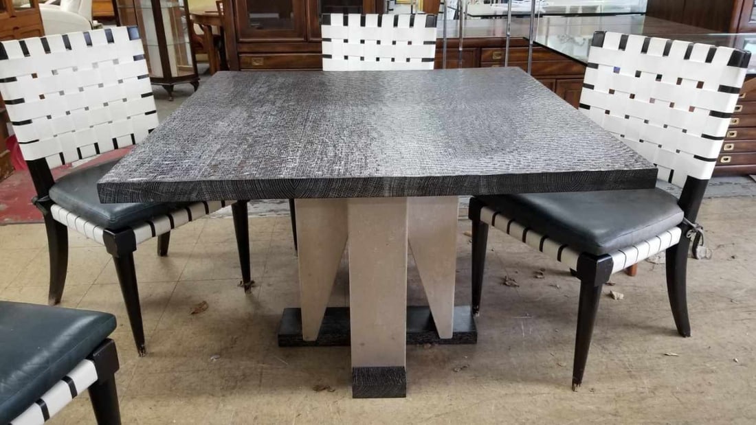 Mid Century Modern Vicente Wolf for Niedermaier Sculptural Dining Table and Chairs - 7