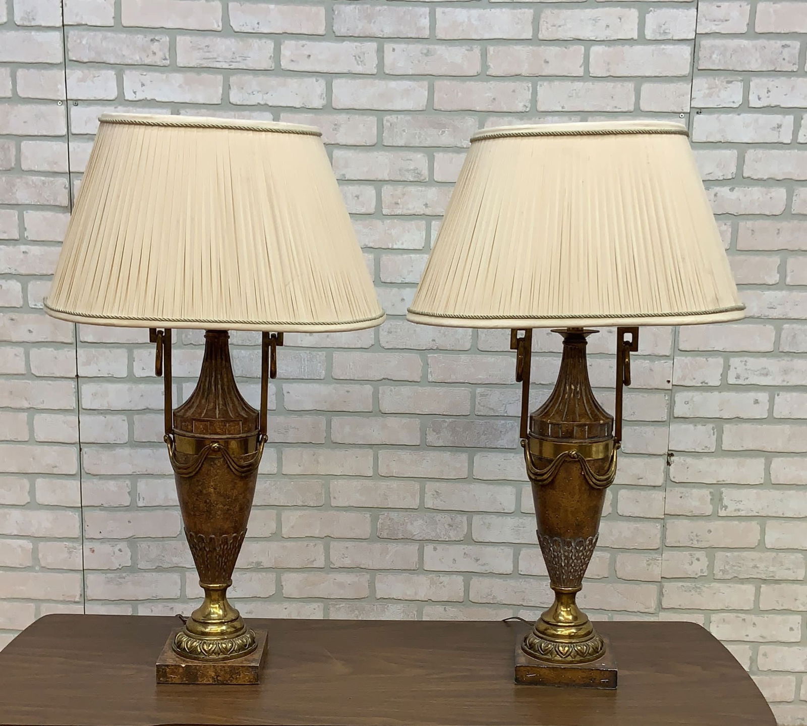 Maitland Smith Neoclassical French Bronze Urn Table Lamps - Pair - 2