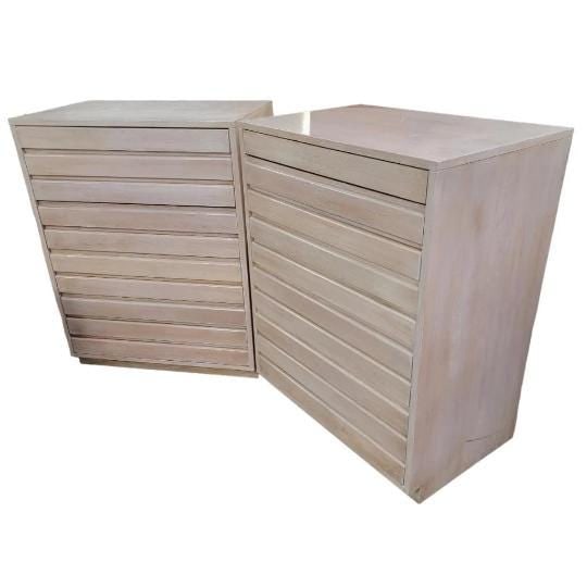 Mid Century Modern Driftwood Chest by Sligh Cross Country Collection - Pair - 4