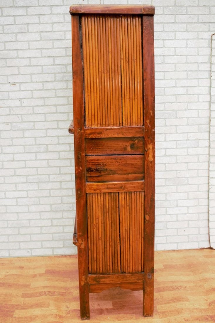 Chinese Qing Dynasty Cabinet with Bamboo and Sliding Panels - 6