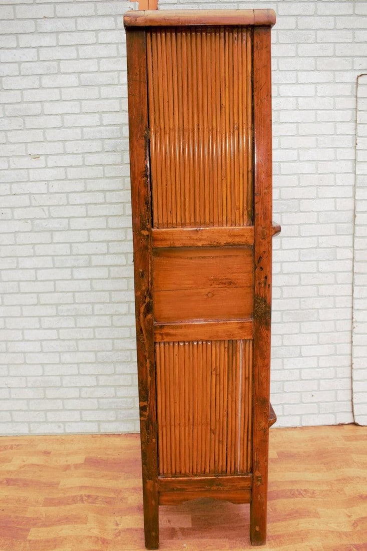 Chinese Qing Dynasty Cabinet with Bamboo and Sliding Panels - 7