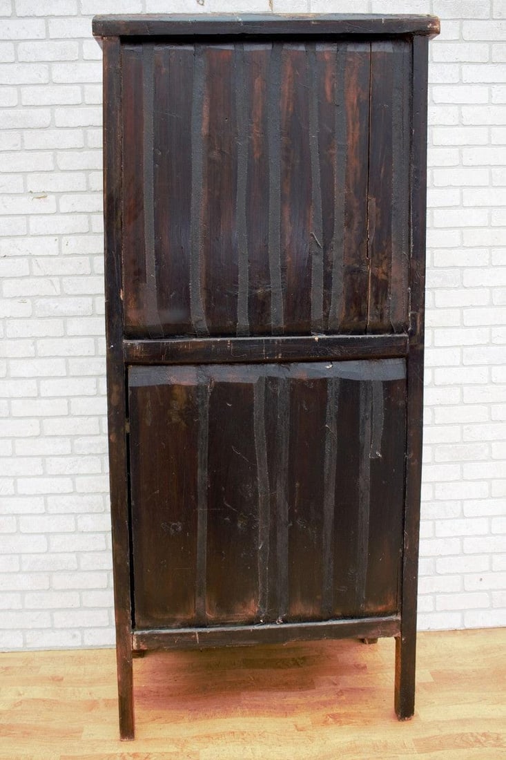 Chinese Qing Dynasty Cabinet with Bamboo and Sliding Panels - 8