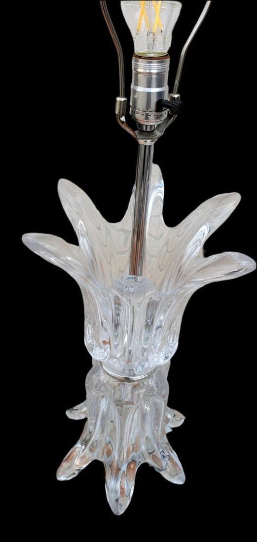 Mid Century Modern "Splash" Glass Lamps by Art Vannes France - Pair - 6