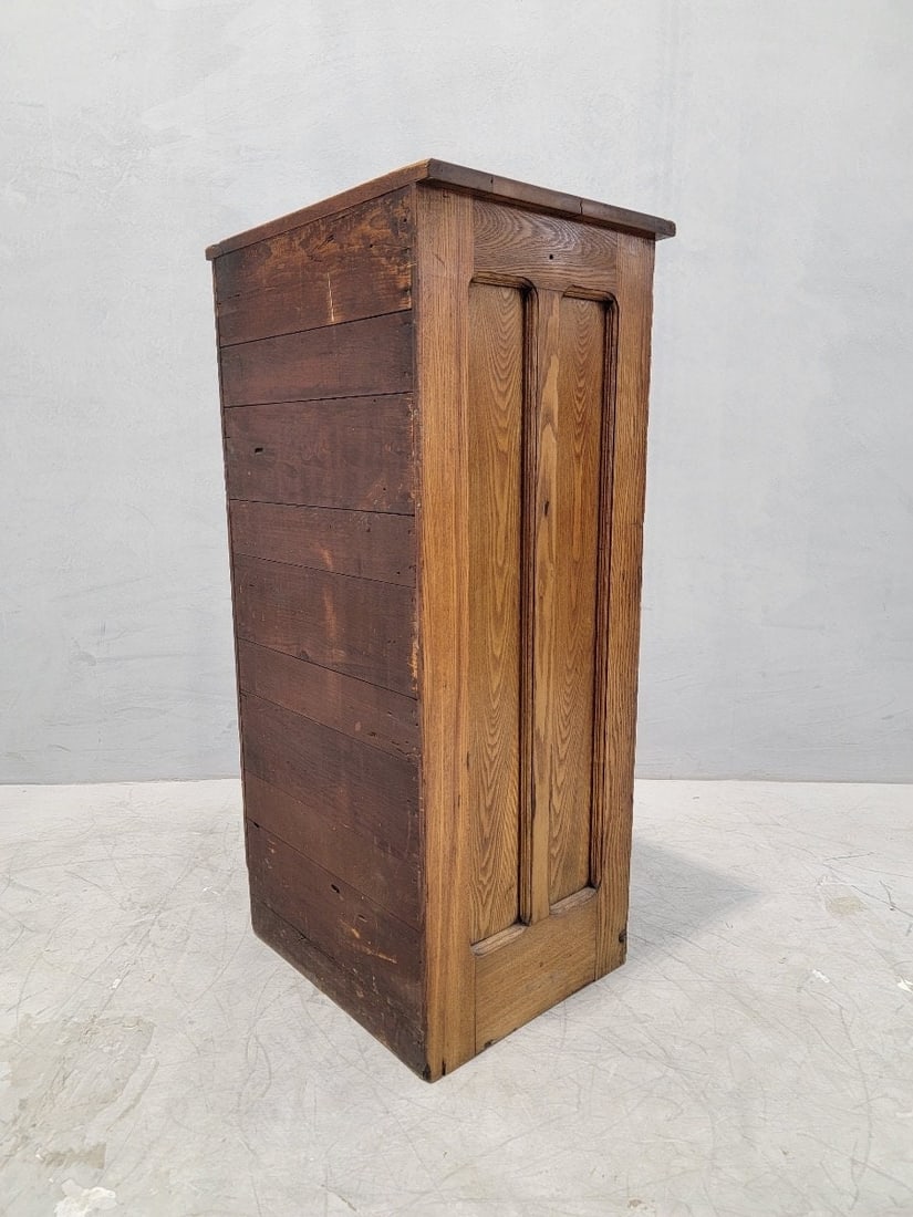 Antique Oak 16 Drawer Typesetter's Letterhead Filer - 4