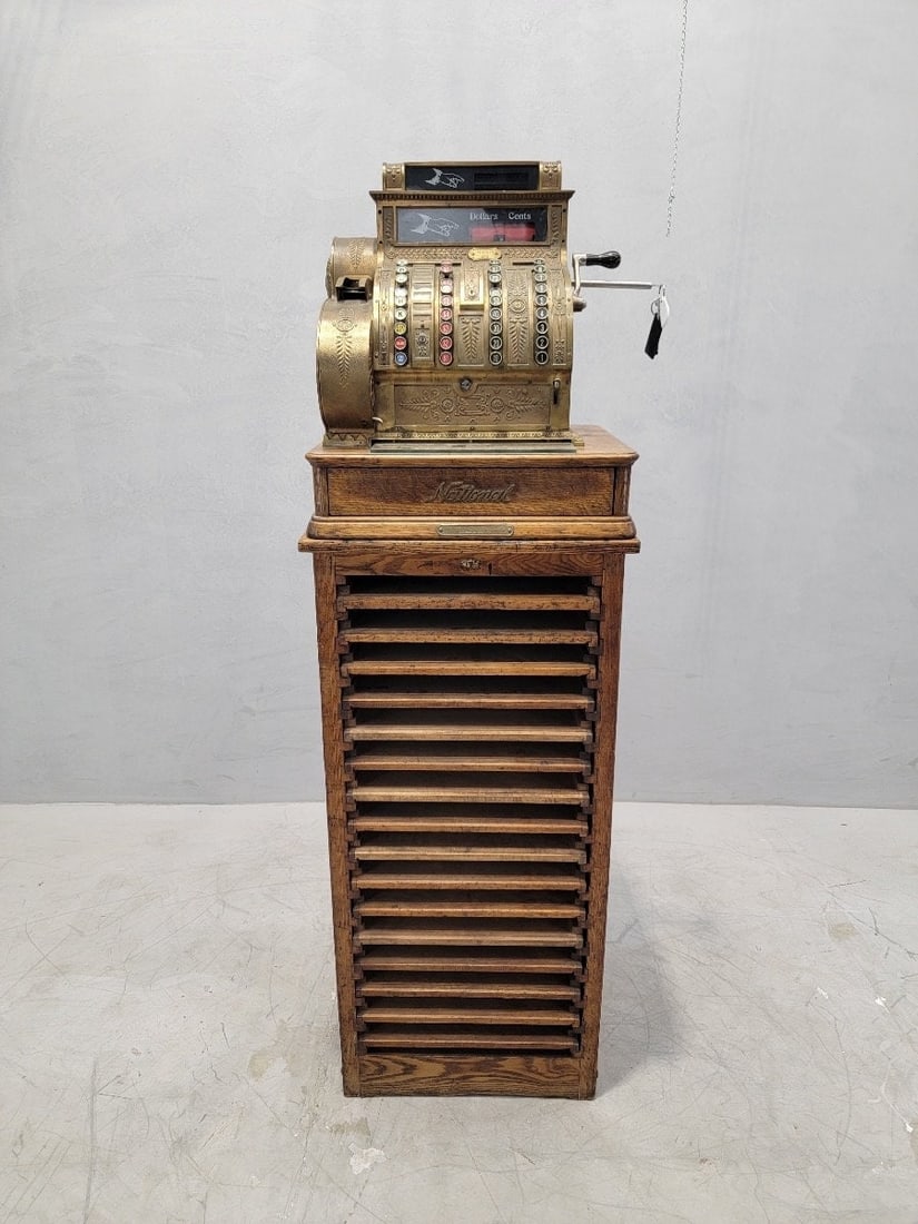 Antique Oak 16 Drawer Typesetter's Letterhead Filer - 7