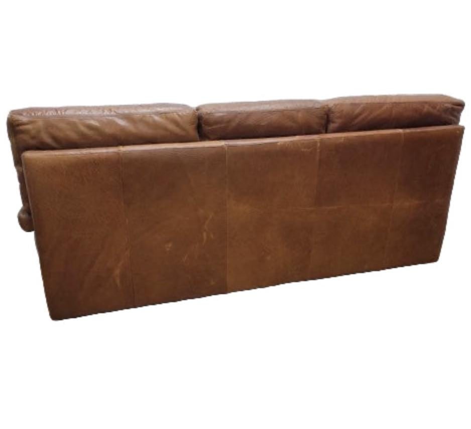 Vintage Italian Distressed Leather Sofa - 5
