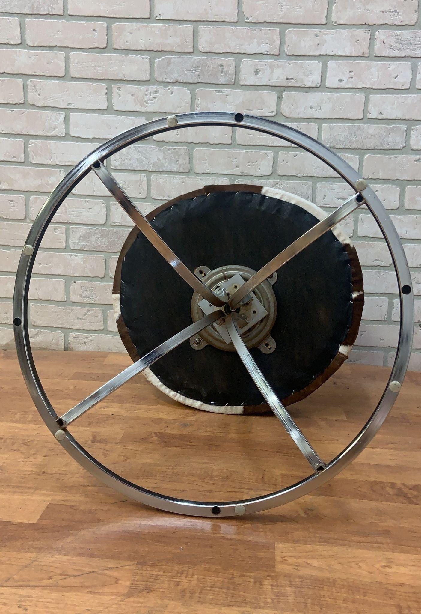 Mid Century Modern Avard Style Swivel Base Stools Newly Upholstered in Cowhide - Set of 4 - 5