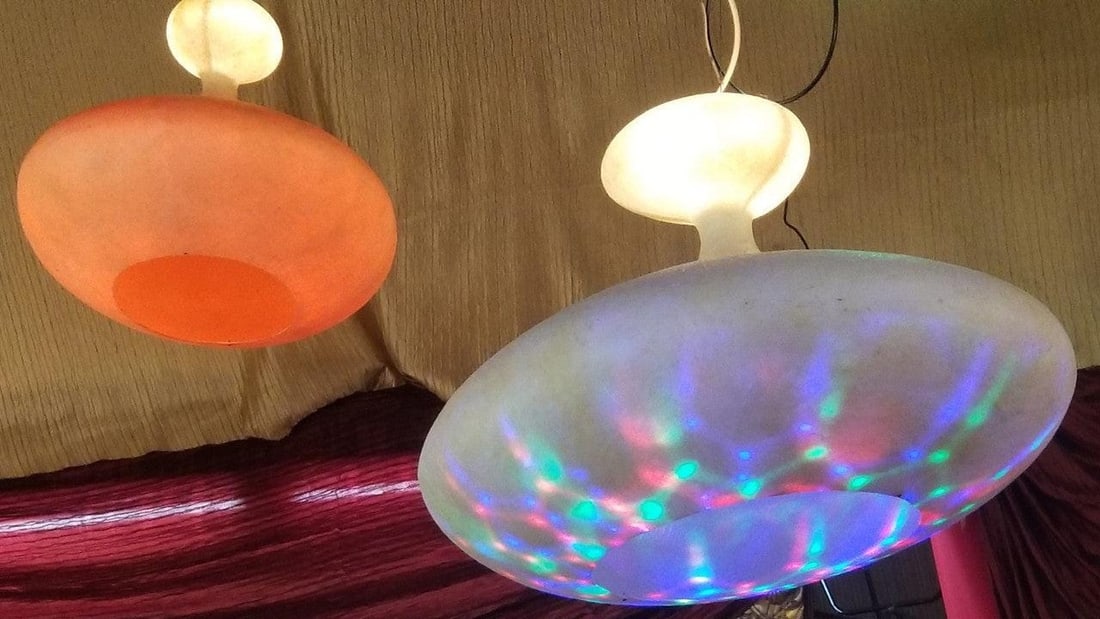 Mid Century Modern The Kundalini E.T.A. Sat Suspended Hanging Pendant Lamp by Guglielmo Berchicci - 6