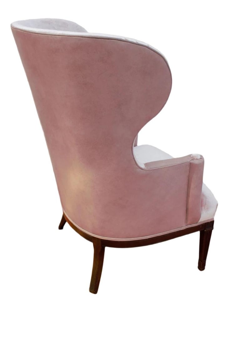 Mid Century Modern Edward Wormley Style Wingback Lounge Chair Newly Reupholstered - 5