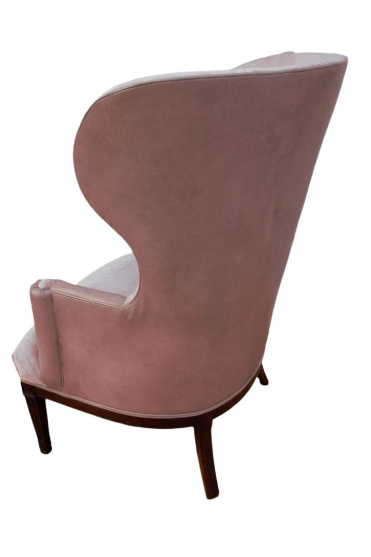 Mid Century Modern Edward Wormley Style Wingback Lounge Chair Newly Reupholstered - 6