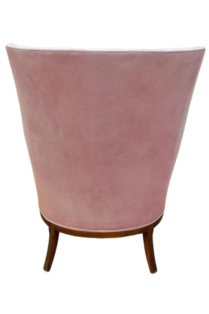 Mid Century Modern Edward Wormley Style Wingback Lounge Chair Newly Reupholstered - 7