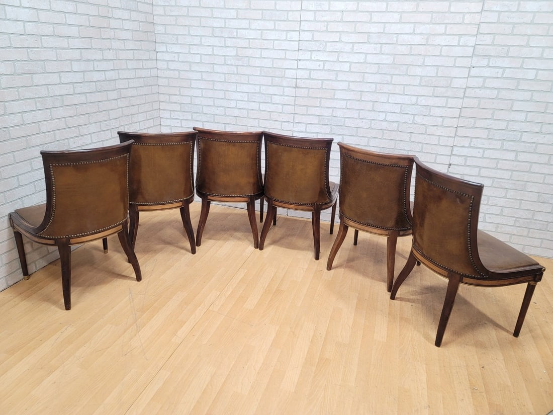 Vintage Regency Style Scoop Back Mahogany Dining Chair - Set of 6 - 4