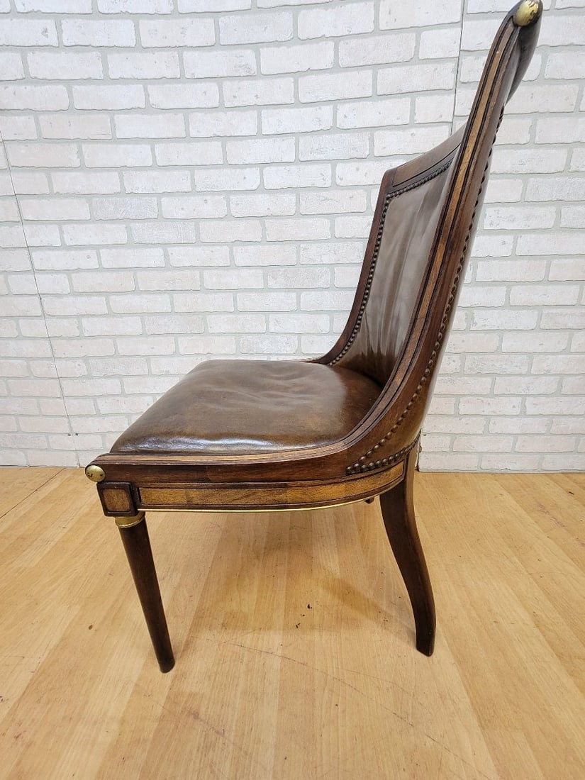 Vintage Regency Style Scoop Back Mahogany Dining Chair - Set of 6 - 7
