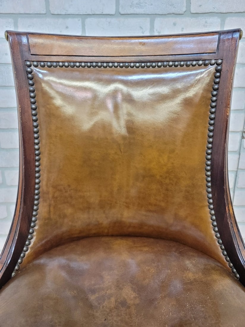 Vintage Regency Style Scoop Back Mahogany Dining Chair - Set of 6 - 9